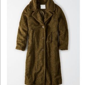 American Eagle Fuzzy Faux Sherpa Coat